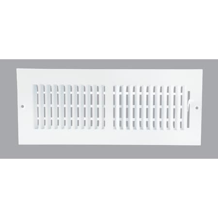 Home Impressions White Steel 5.75 In. Wall Register 2SW1204WH-B